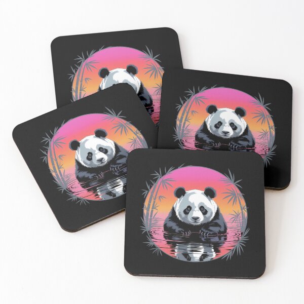 Artikelvorschau, Vaporwave-Pandabär | Ästhetischer Panda entworfen und verkauft von papertaless.