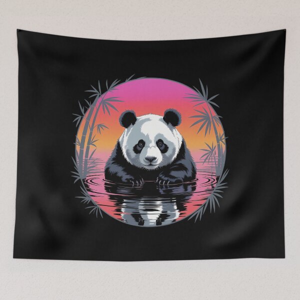 Artikelvorschau, Vaporwave-Pandabär | Ästhetischer Panda entworfen und verkauft von papertaless.