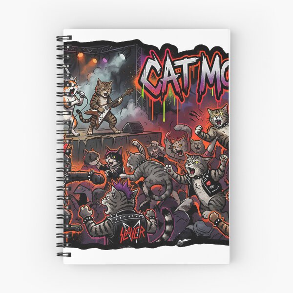 Item preview, Meowtallica 3am Cat Mosh Pit Funny Rocker Heavy Metal Cat Art designed and sold by LaughingMan132.