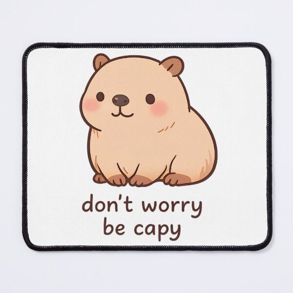 Item preview, Cute Kawaii Capybara Design Don’t Worry Be Capy designed and sold by ArcanePrintsxo.