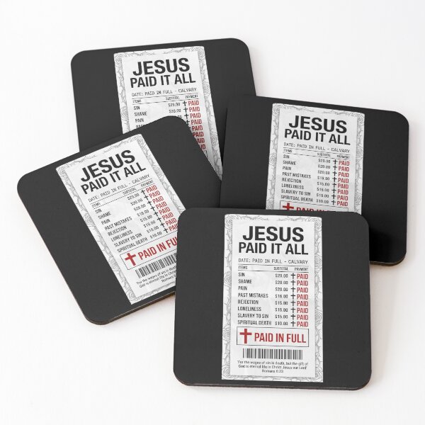 Item preview, Jesus Paid It All | Salvation Receipt Christian designed and sold by Shanker-studio.
