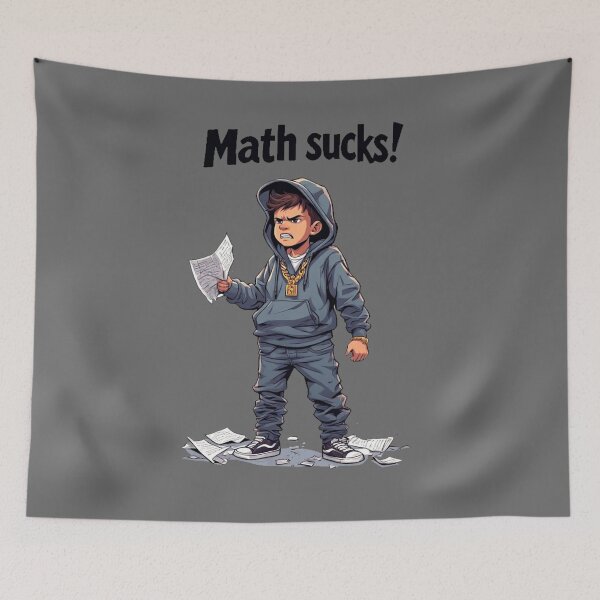 Item preview,  SCHOOL OFFLINE | Math Sucks | Cyber Rebel No.1 designed and sold by Shift-Bloom.