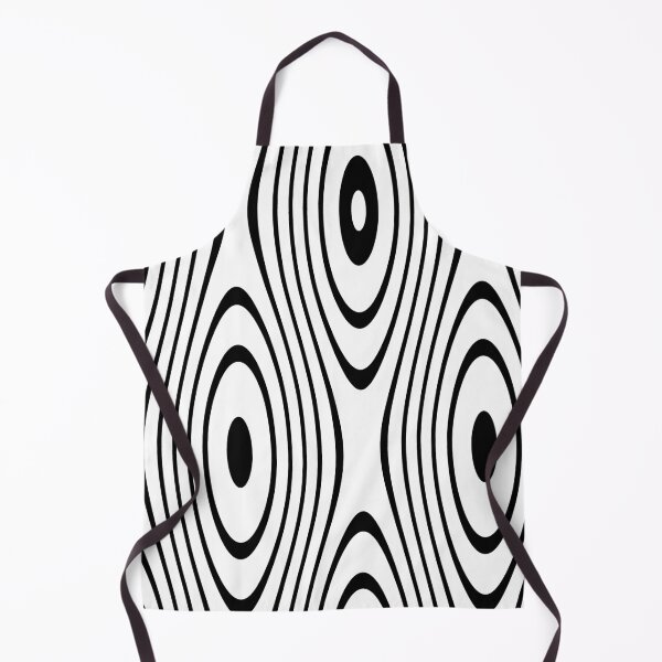 Item preview, Black Retro Loops on White Background designed and sold by KeksWorkroom.