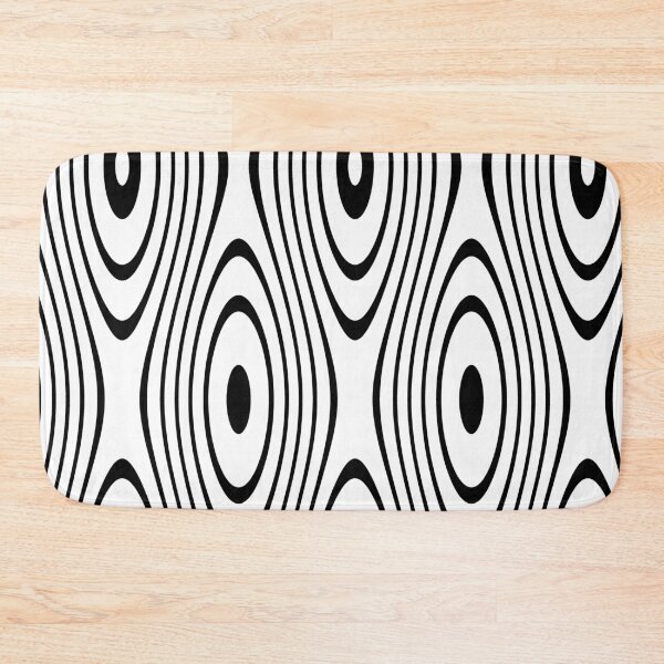 Item preview, Black Retro Loops on White Background designed and sold by KeksWorkroom.