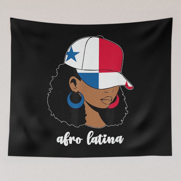 Item preview, Black Afro Latina Panamanian Girl Women Panama Flag Panameña designed and sold by MollyLYork.