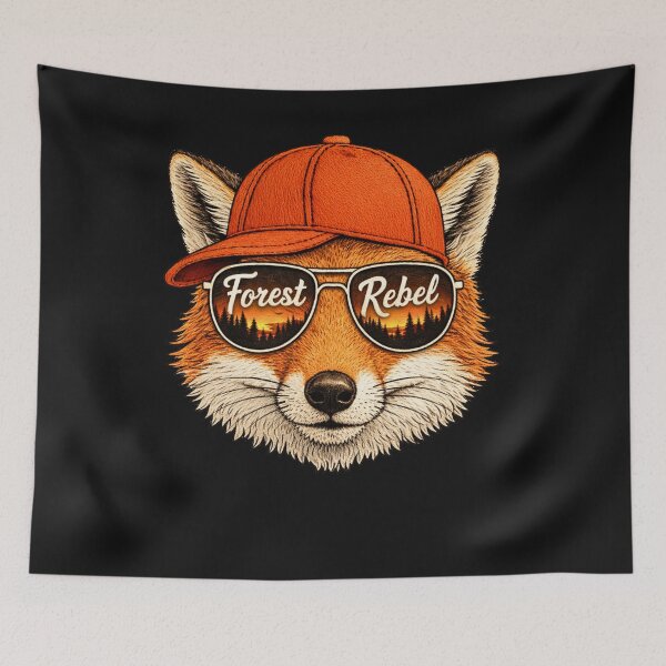 Item preview, Forest Rebel Fox Cool Animal Sunglasses Graphic designed and sold by JerdbordinShop.