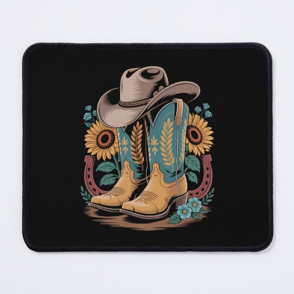 Item preview, Western Cowboy Boot Horseshoe Sunflower Rope Cowgirl Country designed and sold by VENOM0RIOT.