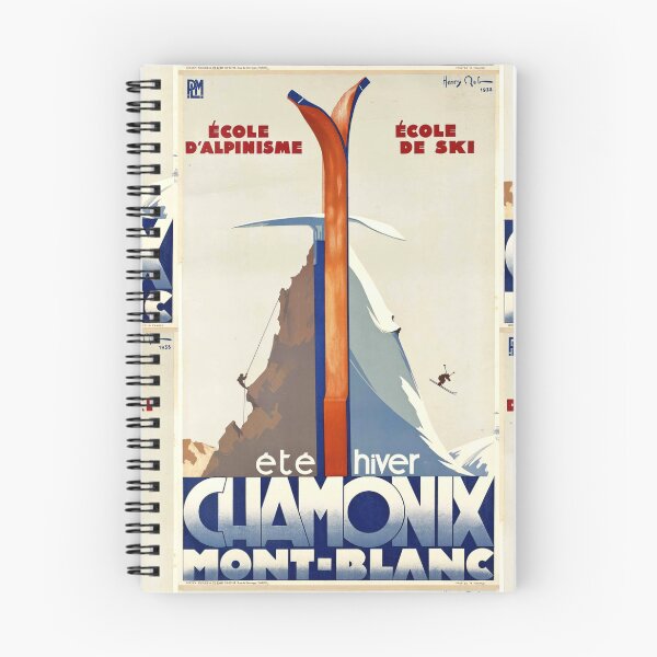 Item preview, Vintage Travel Poster | Chamonix Mont-Blanc 1933 | Art Deco Ski & Climb Adventure | French Alps Winter  Summer Sports designed and sold by artofuniverse.