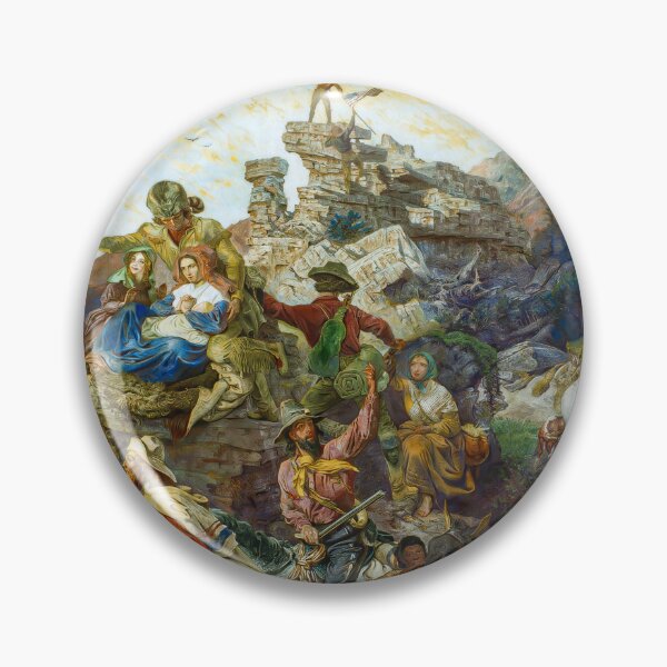 Item preview, Westward Empire Pioneer Scene Vintage American Landscape Painting designed and sold by TheSoulOfArt.