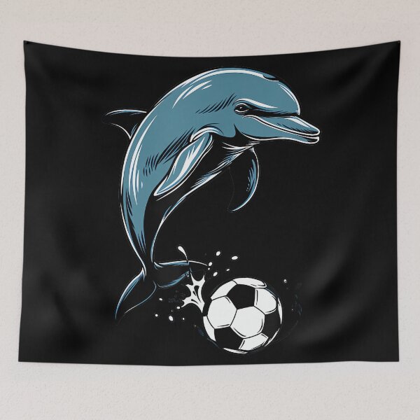 Item preview, Cute Dolphin Playing Soccer - Cute Orca Playing Soccer designed and sold by MollyLYork.