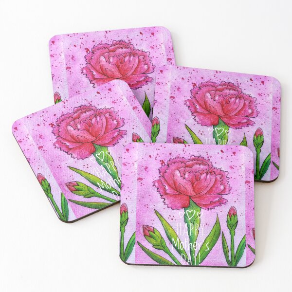 Item preview, Blushing carnation card_1 designed and sold by Paintedhues.