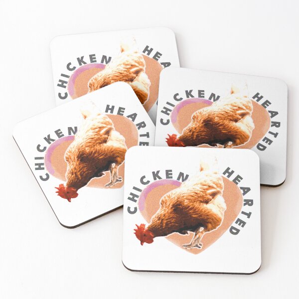 Item preview, Chicken Hearted – Funny Chicken Pun, Heart Graphic, Idiom Illustration designed and sold by ChiaraPagani.