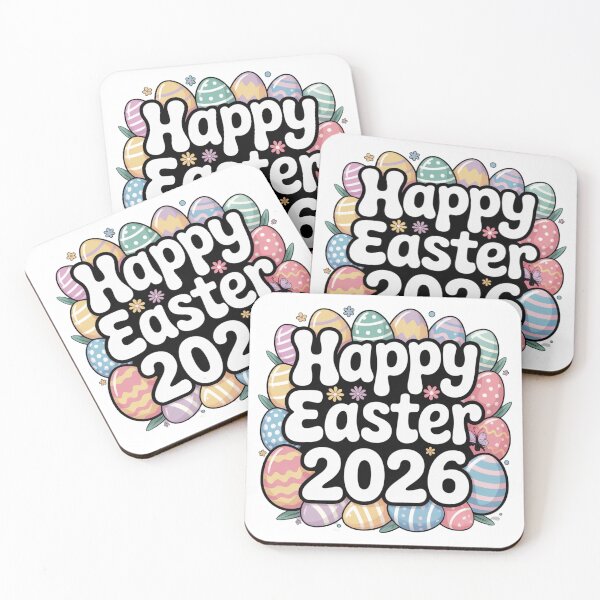 Item preview, Happy Easter 2026 | Pastel Easter Eggs Typography designed and sold by Shanker-studio.