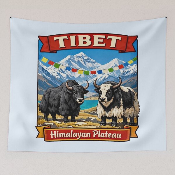 Item preview, Tibet Yak Wildlife - Himalayan Plateau designed and sold by Myra365Art.