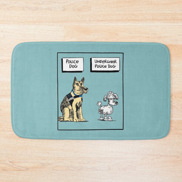 Item preview, Secret Agent Dog in Disguise - Funny Police K9 Cartoon designed and sold by ZERO-MIND.