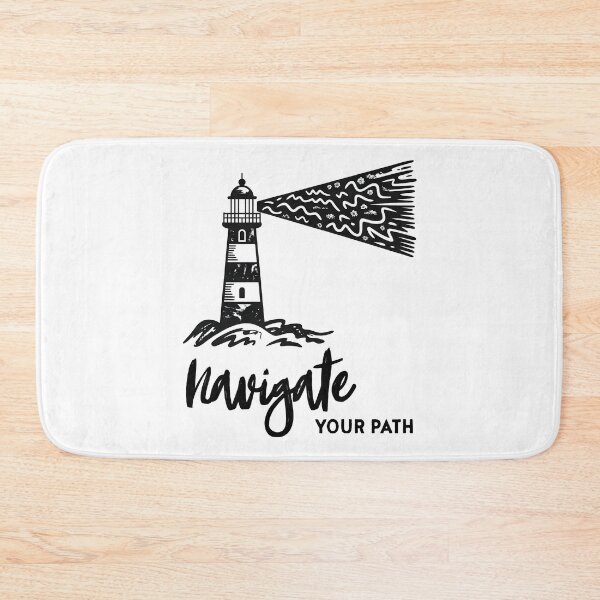 Item preview, Navigate Your Path – Lighthouse Ocean Minimalist Motivational Design designed and sold by ArcticFoxStudio.