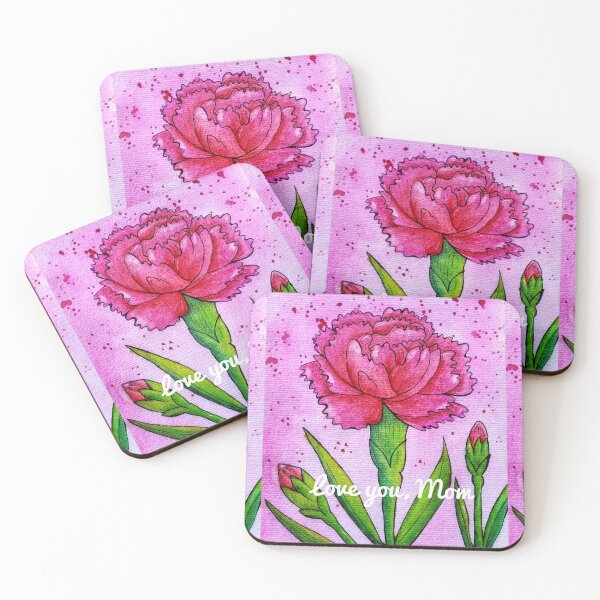 Item preview, Blushing carnation card_4 designed and sold by Paintedhues.
