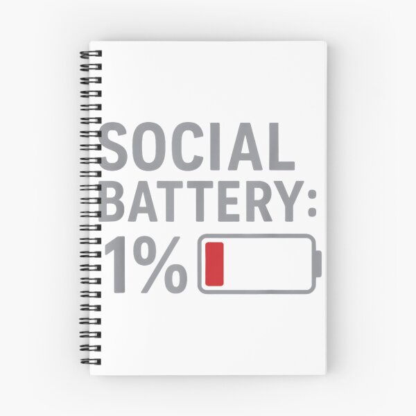 Item preview, Social Battery 1 Percent Funny Introvert Mood Minimalist designed and sold by JohnVBurks.
