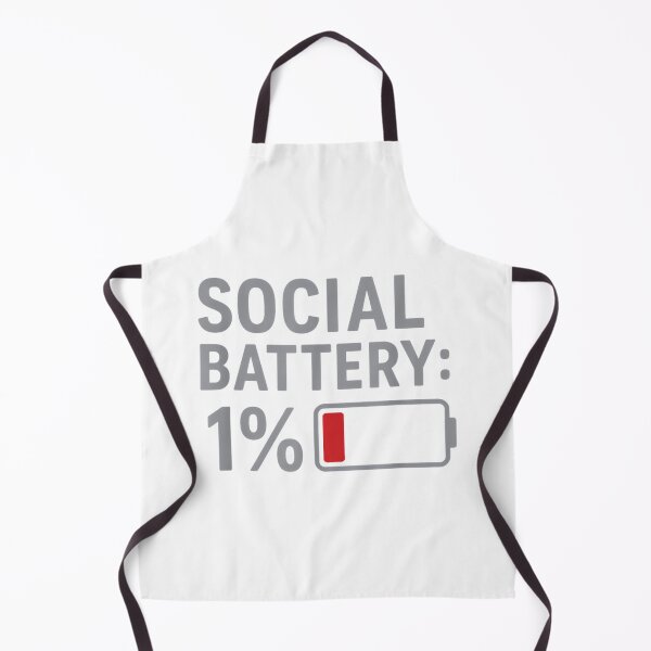 Item preview, Social Battery 1 Percent Funny Introvert Mood Minimalist designed and sold by JohnVBurks.