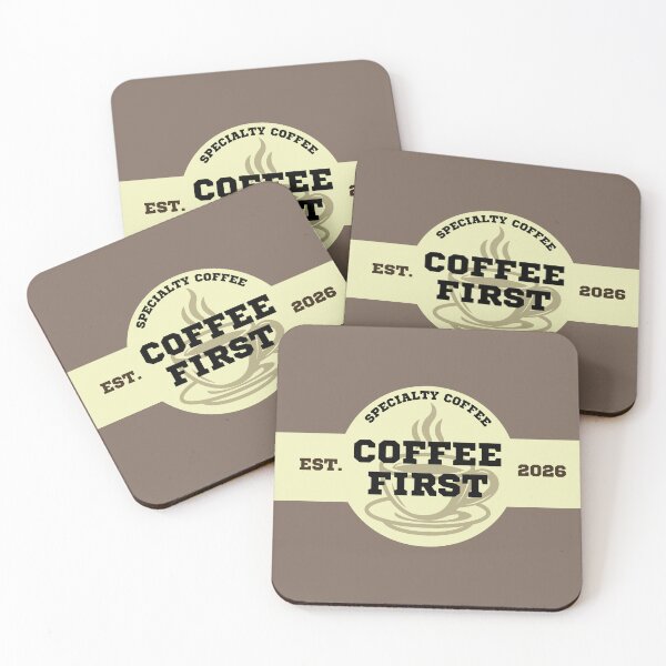 Item preview, Coffee First Vintage Badge designed and sold by CHANCHANAI.