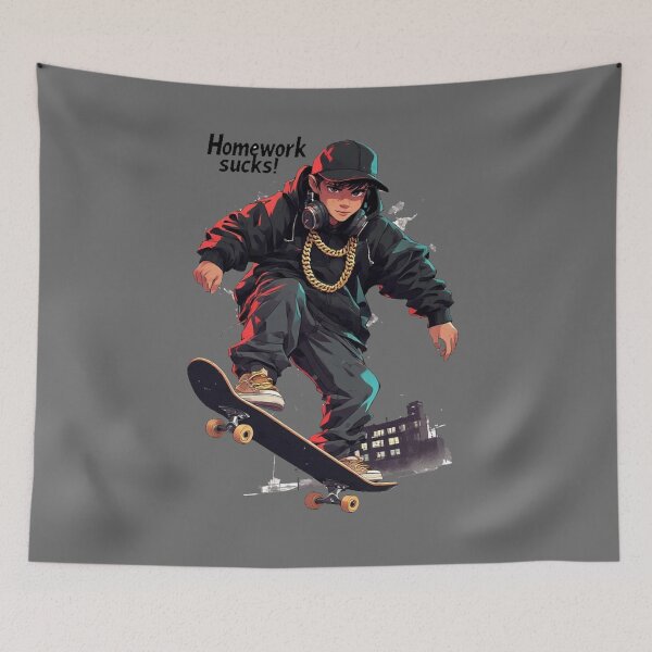 Item preview, SCHOOL OFFLINE | Homework Sucks | Cyber Rebel No.2 designed and sold by Shift-Bloom.