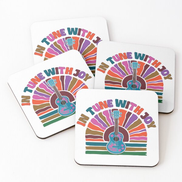 Item preview, In tune with Joy - Retro Sunset and Ukulele designed and sold by UkeverseGifts.