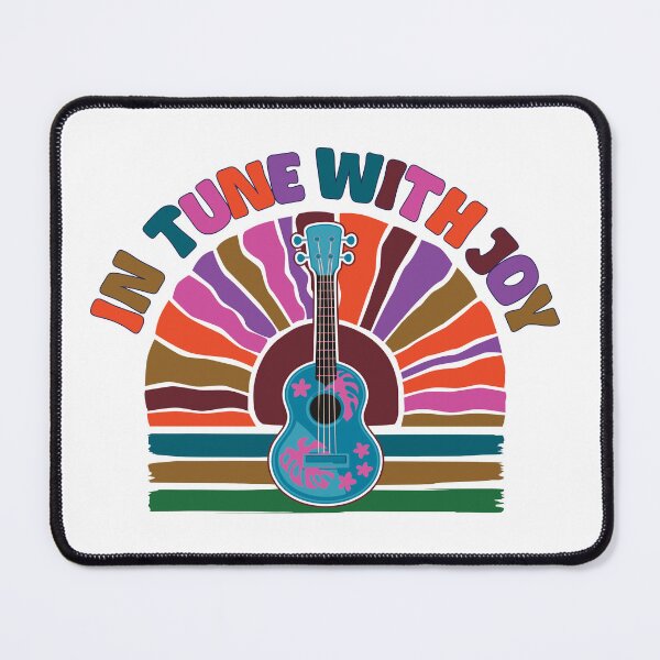 Item preview, In tune with Joy - Retro Sunset and Ukulele designed and sold by UkeverseGifts.