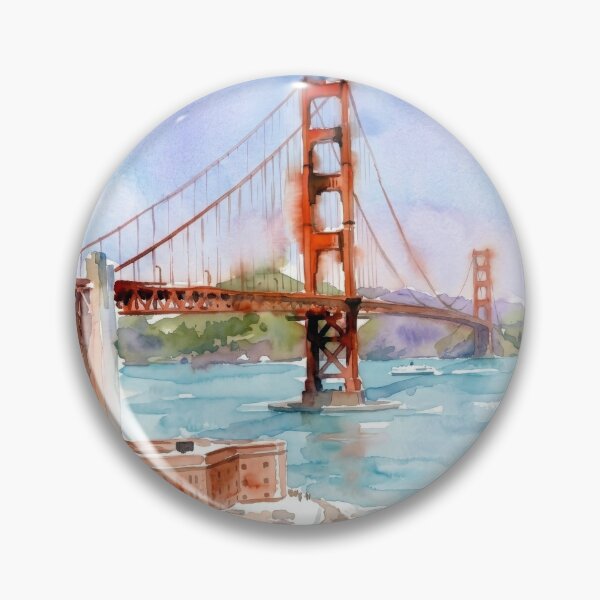 Item preview, Golden Gate Watercolor designed and sold by caracatita75.