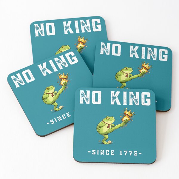 Item preview, No King Since 1776 Frog Shirt Funny Political Protest Design designed and sold by tarzbol.