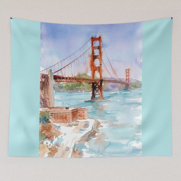 Item preview, Golden Gate Watercolor designed and sold by caracatita75.