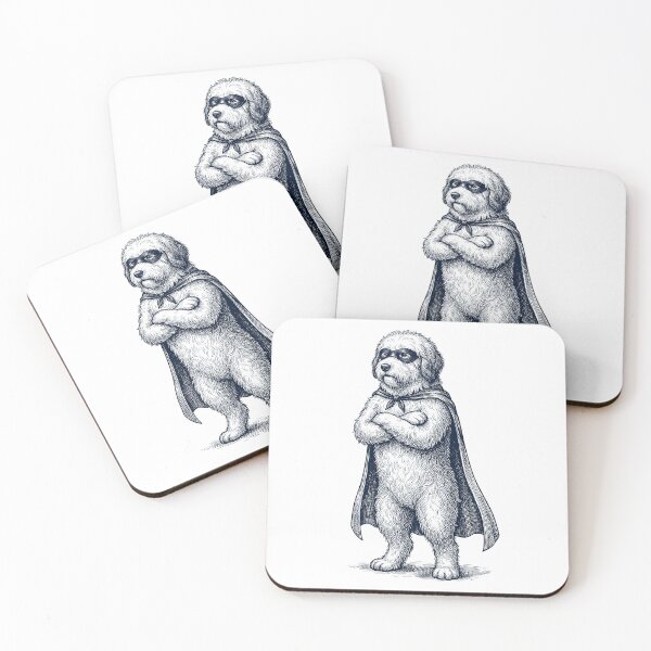 Item preview, Vintage Old English Sheepdog Hero Superhero Dog Lover designed and sold by DoodleTortle.