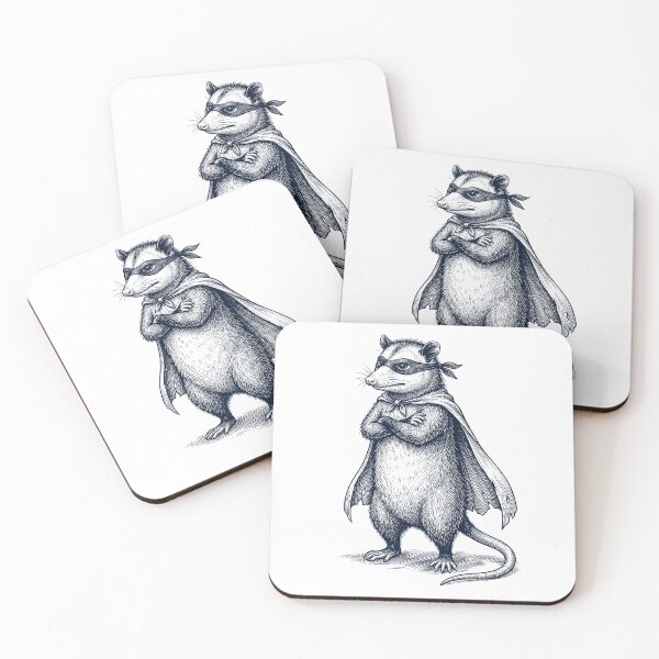 Item preview, Vintage Opossum Hero Superhero Animal Lover designed and sold by DoodleTortle.