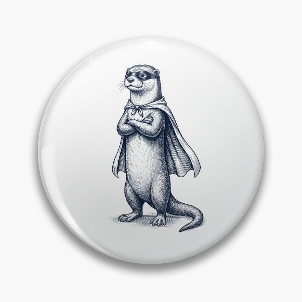 Item preview, Vintage Otter Hero Superhero Animal Lover designed and sold by DoodleTortle.