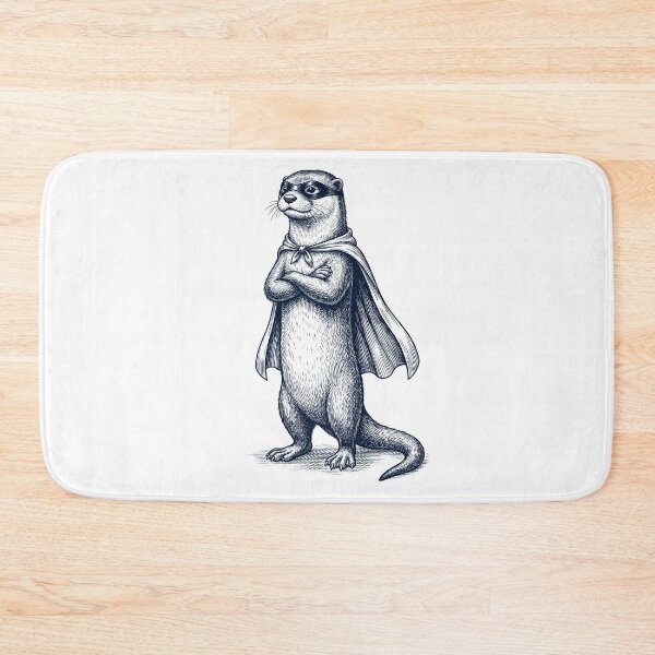 Item preview, Vintage Otter Hero Superhero Animal Lover designed and sold by DoodleTortle.