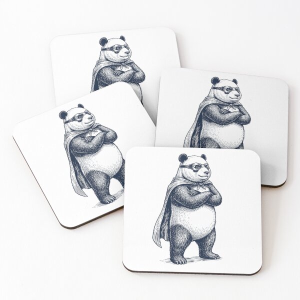 Item preview, Vintage Panda Hero Superhero Animal Lover designed and sold by DoodleTortle.