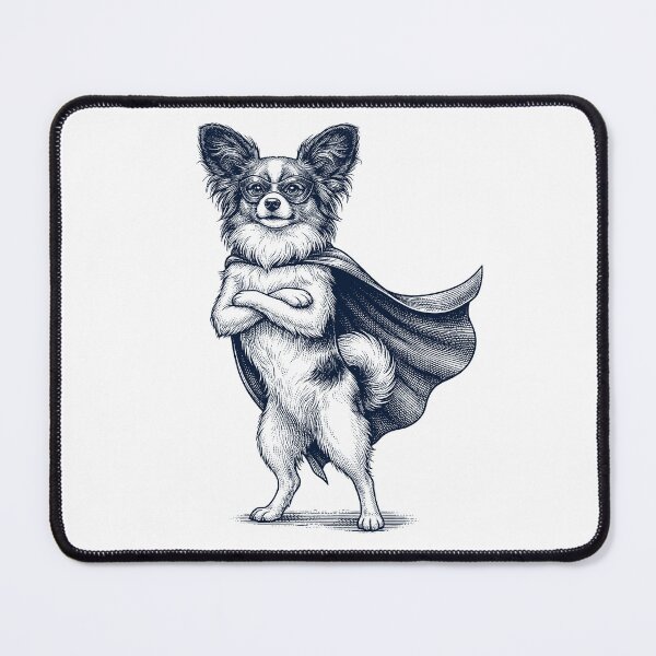 Item preview, Vintage Papillon Hero Superhero Dog Lover designed and sold by DoodleTortle.