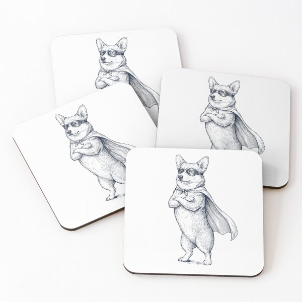 Item preview, Vintage Pembroke Welsh Corgi Hero Superhero Dog Lover designed and sold by DoodleTortle.