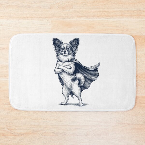 Item preview, Vintage Papillon Hero Superhero Dog Lover designed and sold by DoodleTortle.
