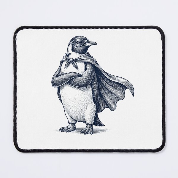 Item preview, Vintage Penguin Hero Superhero Animal Lover designed and sold by DoodleTortle.