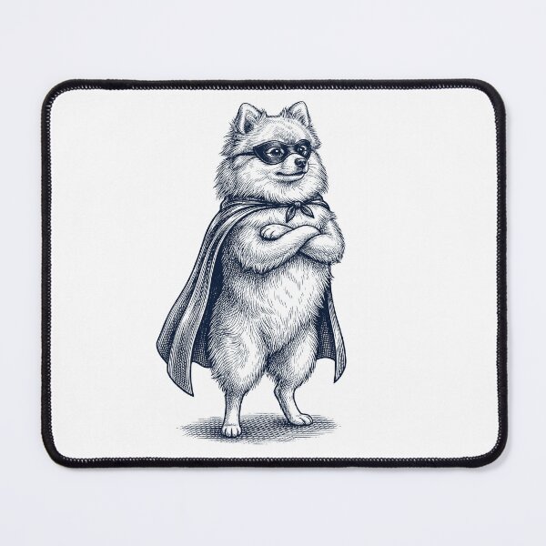 Item preview, Vintage Pomeranian Hero Superhero Dog Lover designed and sold by DoodleTortle.