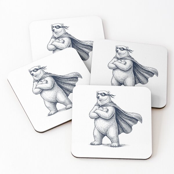 Item preview, Vintage Polar Bear Hero Superhero Animal Lover designed and sold by DoodleTortle.