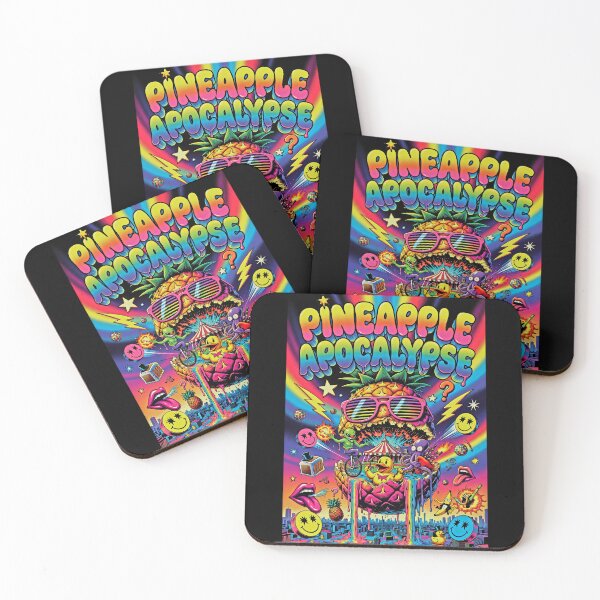 Item preview, Pineapple Apocalypse - Psychedelic Chaos Pineapple with Rubber Duck & Alien Art designed and sold by David Brookes Digital.