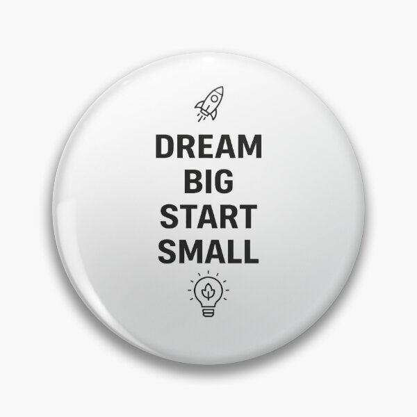 Item preview, Dream Big Start Small Minimal Sticker – Motivational Quote Aesthetic Design designed and sold by MinimalMood Studio.