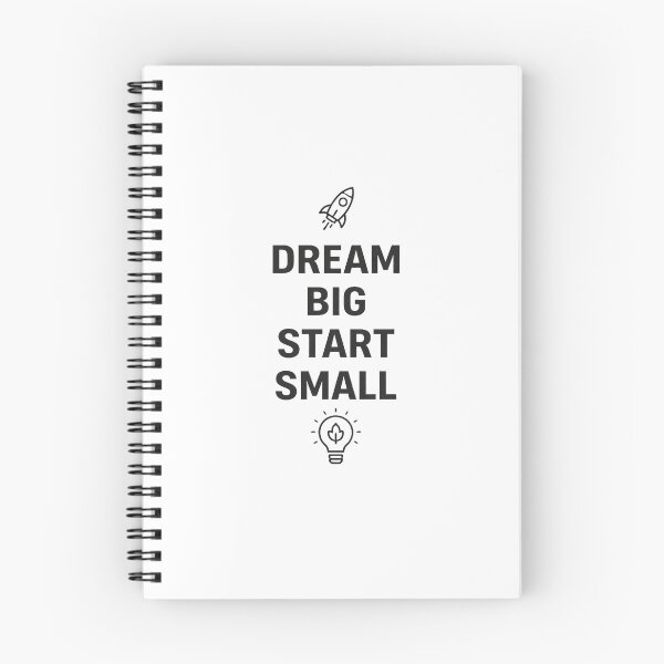 Item preview, Dream Big Start Small Minimal Sticker – Motivational Quote Aesthetic Design designed and sold by MinimalMood Studio.