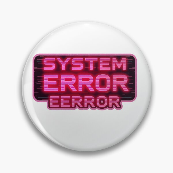 Item preview, System Error Neon Sticker – Cyberpunk Glitch Y2K Futuristic Aesthetic designed and sold by WorkVibe Studio.