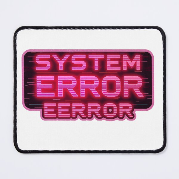 Item preview, System Error Neon Sticker – Cyberpunk Glitch Y2K Futuristic Aesthetic designed and sold by WorkVibe Studio.