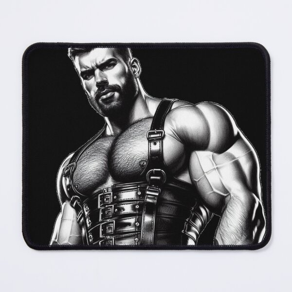 Item preview, Leather Bar Hunks Gay Pride Graphic Art Design designed and sold by ItsAKinkThing.