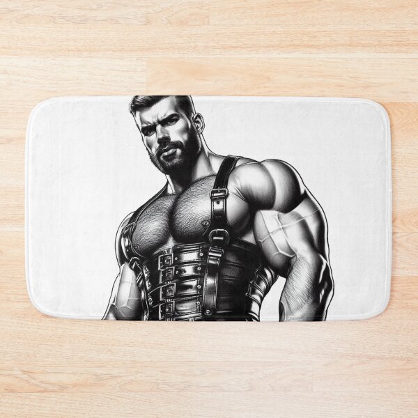 Item preview, Leather Bar Hunks Gay Pride Graphic Art Design designed and sold by ItsAKinkThing.
