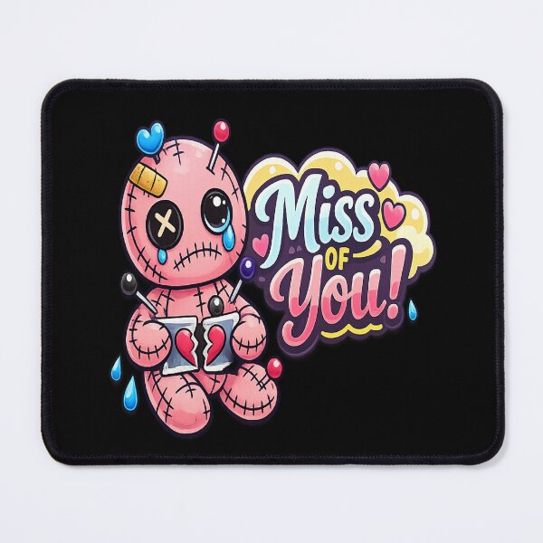 Item preview, Kawaii Voodoo Doll - "Miss Of You!" Broken Heart designed and sold by myforestfog.