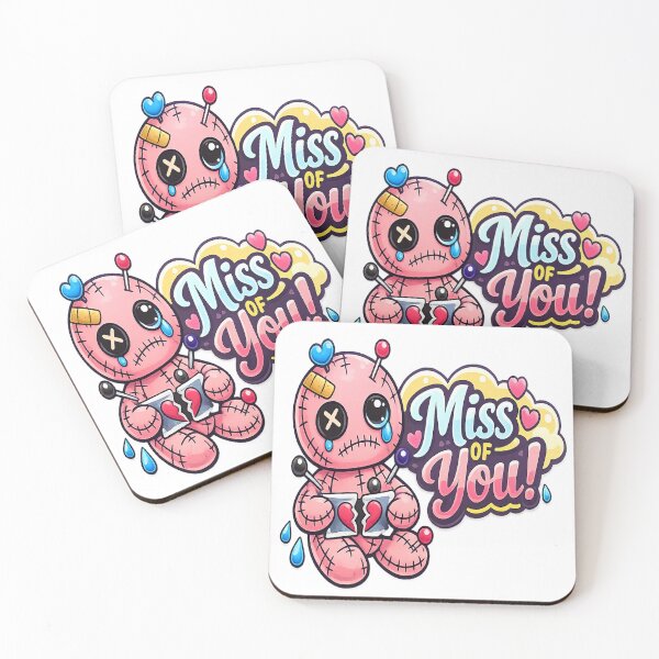 Item preview, Kawaii Voodoo Doll - "Miss Of You!" Broken Heart designed and sold by myforestfog.